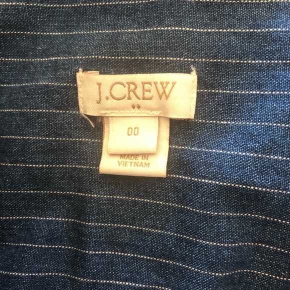J Crew Striped Denim Dress Size 00 - Picture 4 of 6